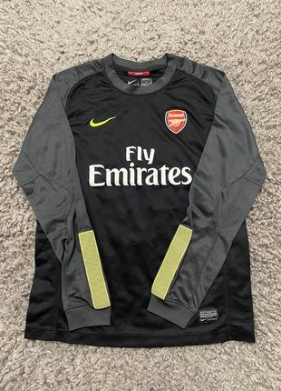 Футболка гоалкіпера чоловіча футбольна fc arsenal 2013/2014 лонгслів від nike