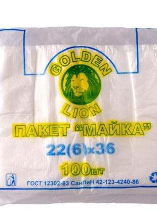 Полиэтиленовые пакеты golden lion100 шт. (22*36 см)