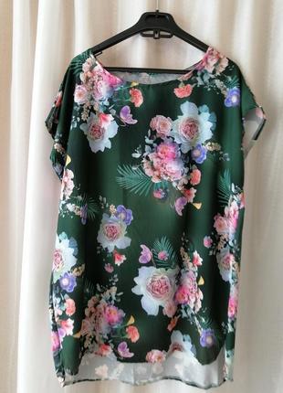 Блуза футболка туніка і легкої струминної тканини супер софт стильна жіноча туніка (батал)...