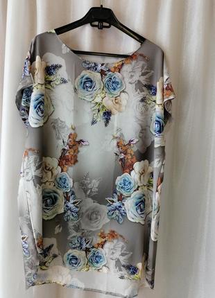 Блуза футболка туніка і легкої струминної тканини супер софт стильна жіноча туніка (батал) в наявнос10 фото