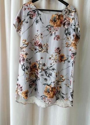 Блуза футболка туніка і легкої струминної тканини супер софт стильна жіноча туніка (батал) в наявнос
