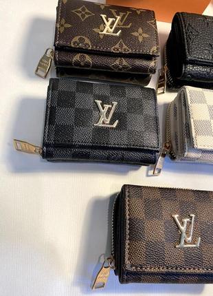 Женский кошелек черный с буквами в стиле louise vuitton эхо виттон8 фото