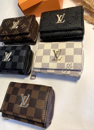 Женский кошелек черный с буквами в стиле louise vuitton эхо виттон9 фото