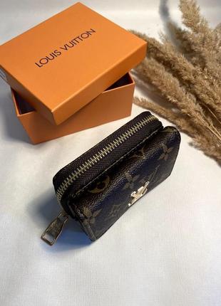 Женский кошелек коричневый с буквами в стиле louise vuitton эхо виттон