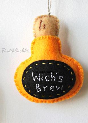 Фетровий виріб "witches' brew" до свята хеллоуїн, handmade1 фото