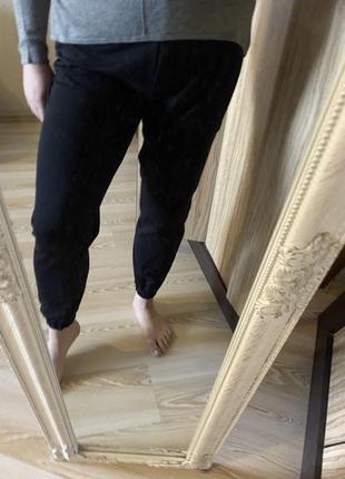 Новые чёрные повседневные брюки джоггеры на резинке 50-52 р2 фото
