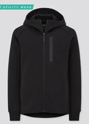 Крутая олимпийка uniqlo ultra stretch dry sweat full-zip hoodie