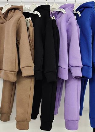 😎8 нових кольорів! топ продаж! теплий костюм на флісі/ хлопчик-дівчинка/86-128 см