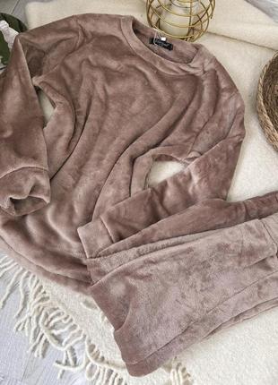 Тепла махрова піжама кофта і штани, піжама велюрова махра, зимова піжама кофта зі штанами8 фото