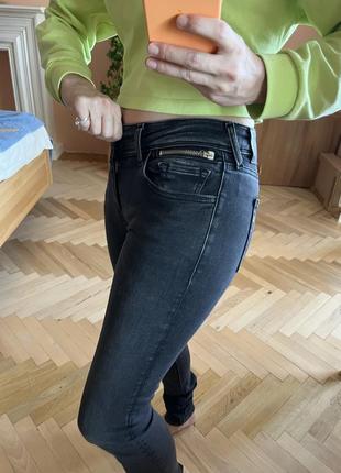 Темно серые джинсы скинни skinny replay1 фото