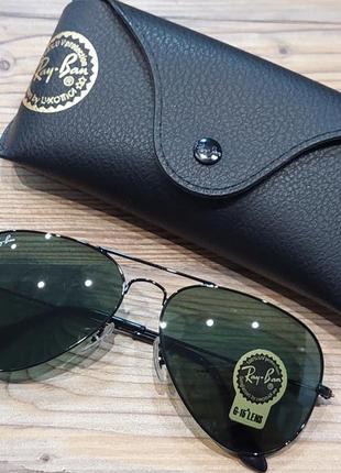 Сонцезахисні окуляри-пилоти ray ban aviator large metal !2 фото