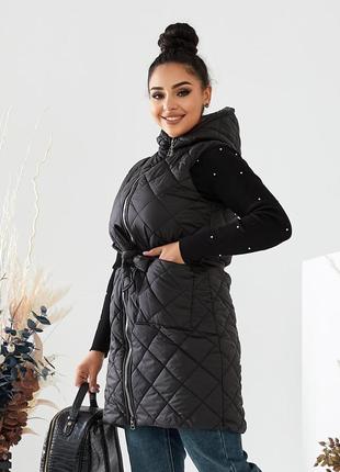 Подовжена жилетка8 фото