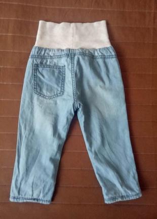Детские джинсы на подкладке pusblu 80 см теплые утепленные штанишки на 9-12 мес мальчик девочка6 фото