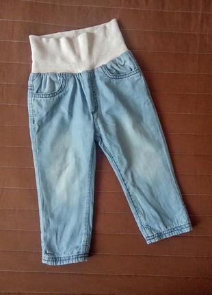 Дитячі джинси на підкладці pusblu 80 см теплі утеплені штанці штани на 9-12 міс хлопчик дівчинка5 фото