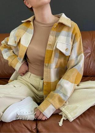 Жіноча тепла сорочка, рубашка в клітинку, байка, фланель, кашемір3 фото