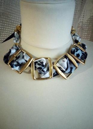 Чокер намисто креатив хендмейд вінтаж текстиль-прикраса на шию