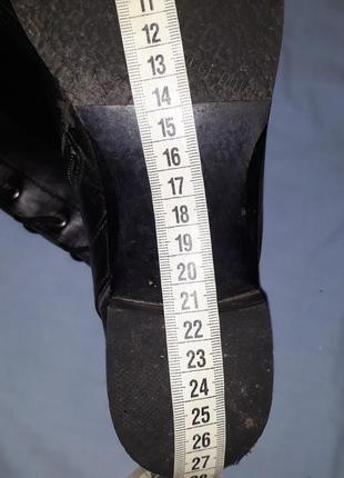 Сапоги женские черные высокие размер 39 демисезонные осенние весенние кожаные кожа3 фото
