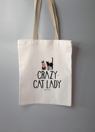 Еко сумка шопер cat lady