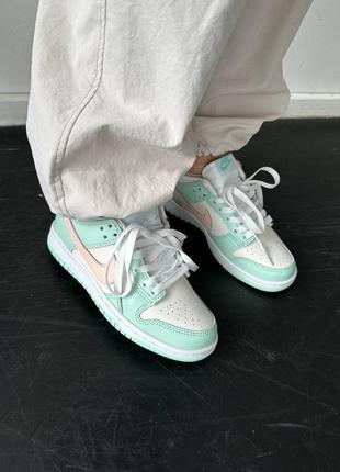 Sale   кросовки в стиле  nike sb dunk low «&nbsp;mint / pink&nbsp;»