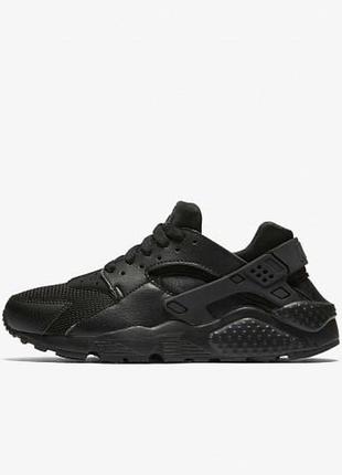 Оригинальные женские беговые кроссовки nike air huarache «triple black»1 фото