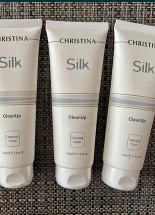 Ніжний крем для очищення шкіри christina silk clean up cream