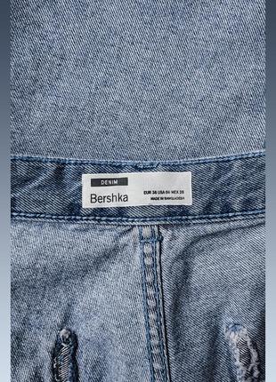 Джинсы широкие с высокой посадкой bershka denim jeans4 фото