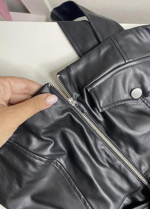 Платье сарафан кожа