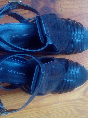 Модные черные плетеные сандалии на блочном каблуке new look uk8 41-42 рр.5 фото