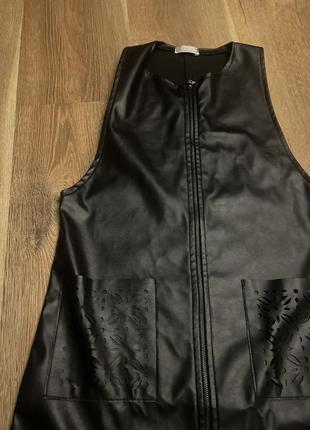 Сарафан кожаный