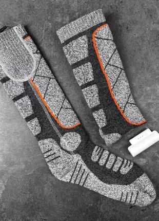 Термошкарпетки з підігрівом зимові чоловічі жіночі hot сірі | шкарпетки теплі демісезонні7 фото