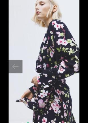 Новая коллекция платье на запах h&m новое цветочное платье миди вискозное3 фото