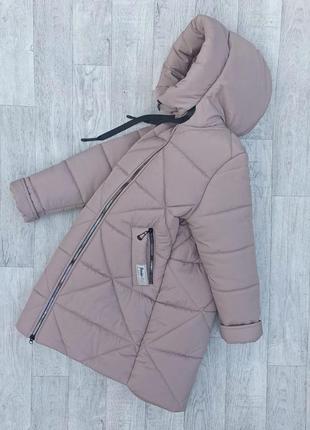 Зимняя удлиненная куртка, пальто на флисе2 фото