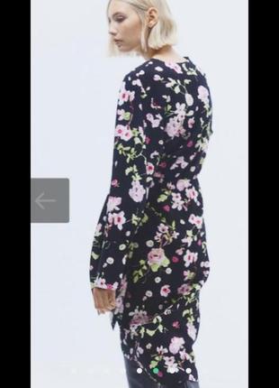 Новая коллекция платье на запах h&m новое цветочное платье миди вискозное4 фото