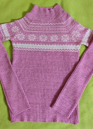 Свитер пуловер джемпер вязаный с серебристой нитью2 фото
