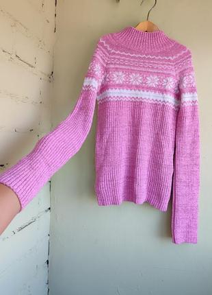 Свитер пуловер джемпер вязаный с серебристой нитью3 фото