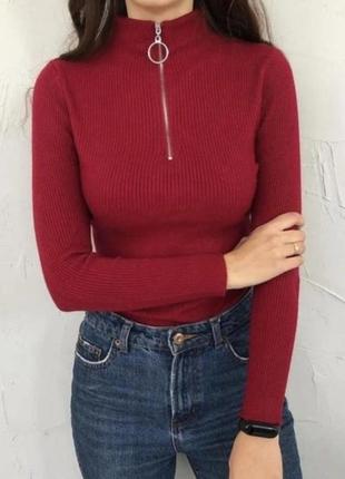 Базовий жіночий гольф, кофтинка, гольфік на блискавці xs, s, m4 фото