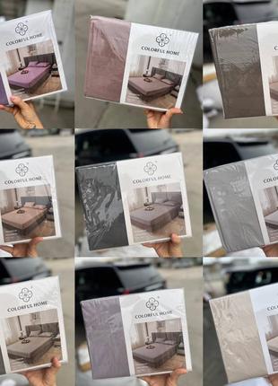 Простынь на резинке страйп-сатин