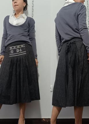 Многослойная юбка с завязками вышивкой ekena nia noa,m7 фото
