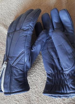 Зимові шкіряні спортивні рукавиці перчатки happy sport р.9,5-106 фото