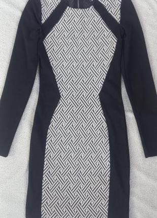 Чорно-білий кежуал сукня футляр h&m