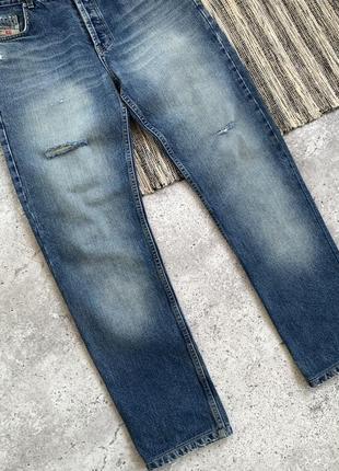 Vintage diesel y2k jeans вінтаж чоловічі джинси сині з потертостями рвані дизель штани брюки в стилі авангард розмір 326 фото