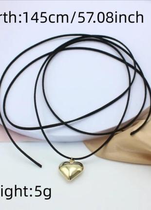 Чокер сердечко кулон подвеска ожерелье2 фото