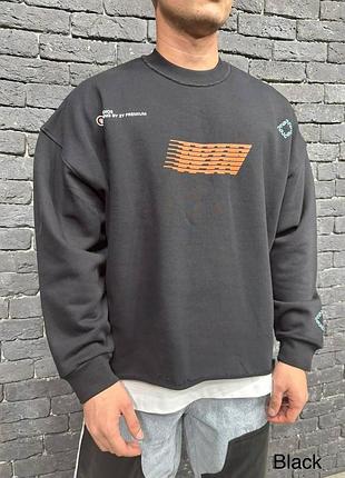 Чоловічий оверсайз лонгслів топ якості 2