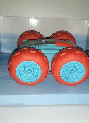 Трюкова машинка на радіокеруванні блакитна з червоним іграшкова 1:24