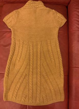 Платье туника вязаное, италия, шерсть, мохер, р.xs/s5 фото