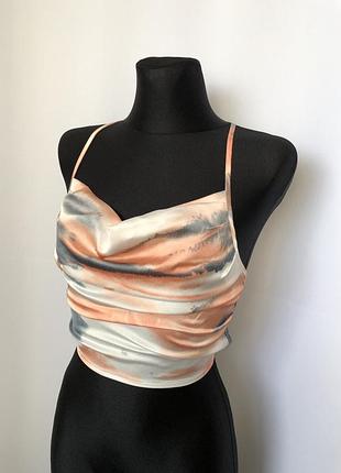 Shein топ с открытой спинкой на завязках драпировка шнуровка