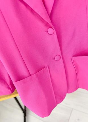 Яркий пиджак в цвете фуксия2 фото