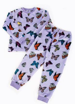 11 кольорів 🌈 тепла махрова піжама для дівчинки, домашній комплект велсофт единорожка, леопардова піжама з махри4 фото