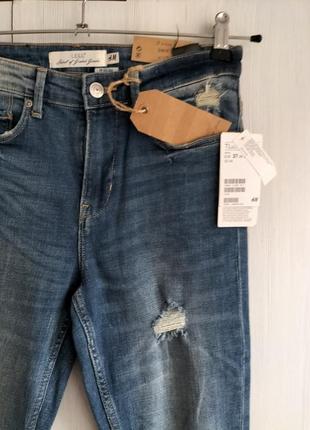 Новые джинсы sliim fit h&amp;m, размер s, m3 фото