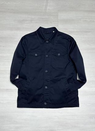 Marks & spencer брендова чоловіча темно-синя легка куртка вітровка демісезон